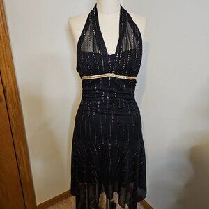 Taboo Prom boutique black and gold dress